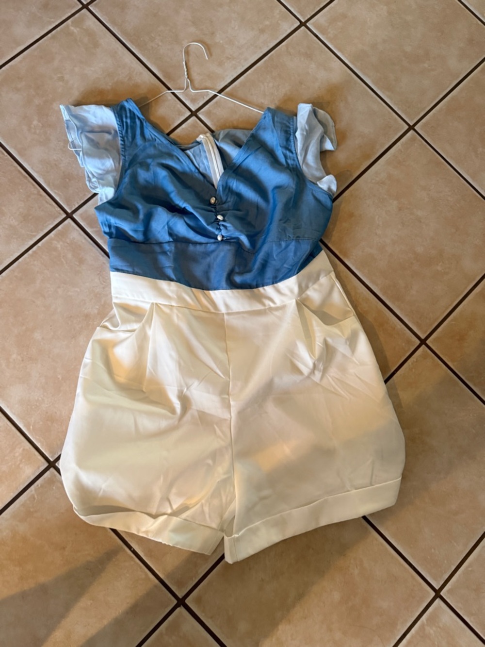 Disney Cinderella Blue and White Women's short Romper dapper day dress